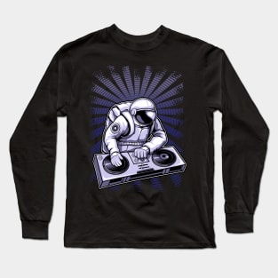 Astronaut Playing DJ Music Long Sleeve T-Shirt